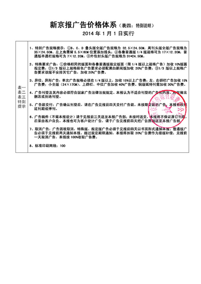 新京 報工商版價格表